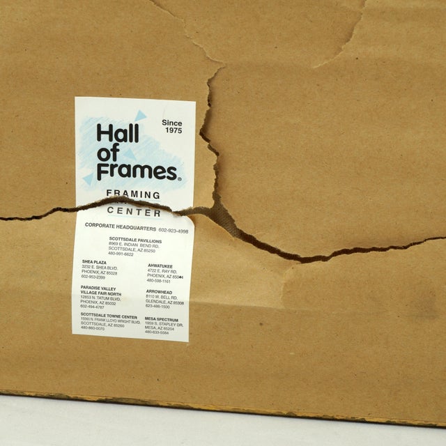 Vintage Framed Oil Painting Asian Fishing Sail Boats Under the Moonlight Signed For Sale In Phoenix - Image 6 of 6