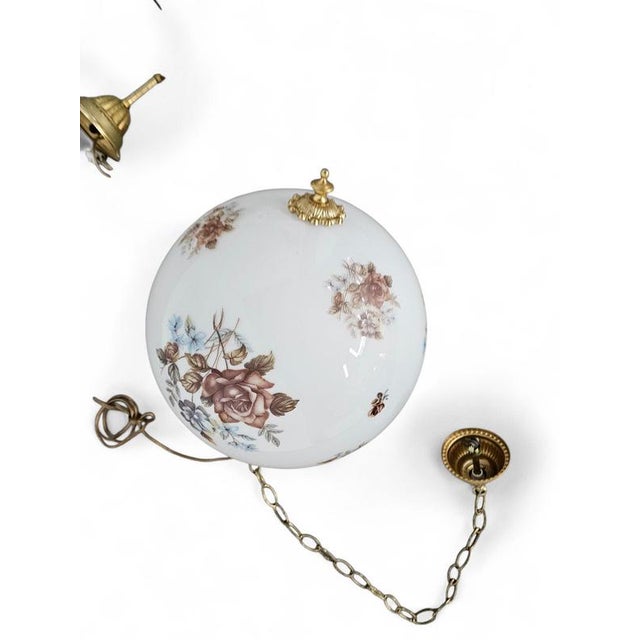 Louis XV Hall Lamps in Glass and Brass, Belgium, 1970s, Set of 2 For Sale - Image 9 of 18