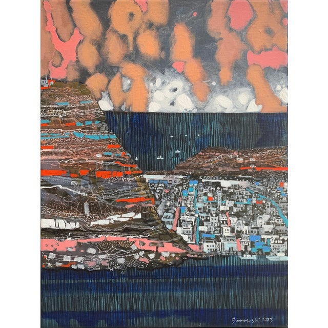 Andrzej Borowski, Clouds of the Aegean, Greek Themes, 2023, Acrylic on Canvas For Sale