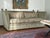English 2000s Vintage Baker Furniture Co. English Traditional Knole Style Olive Green Velvet Sofa For Sale - Image 3 of 9