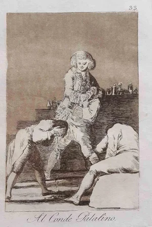 Francisco Goya, Al Conde Palatino from Los Caprichos, Original Etching, 1799