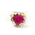 Gemstone Bochic “Orient” Heart Ruby & Multi Fancy Sapphire Ring Set In 18K Gold & Silver, Size 7 For Sale - Image 7 of 7
