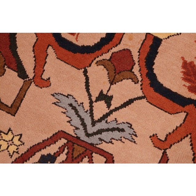 Textile Rustic Kargahi 1980's Tan/Rust Wool Rug - 6'2'' X 9'0'' For Sale - Image 7 of 10