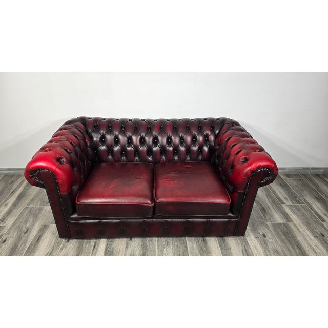 Leather Sofa in style of Chesterfield, 1980s For Sale - Image 16 of 16