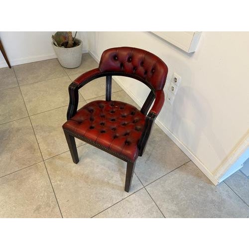 Chesterfield Armchair in Leather For Sale - Image 6 of 13