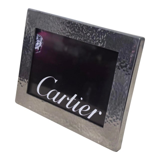 Cartier Hammer Pewter Picture Frame For Sale
