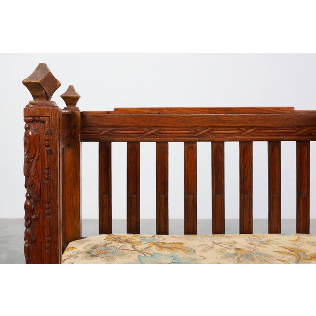 Large Arts & Crafts Oak Side Chair, Belgium, 1915 For Sale - Image 6 of 18