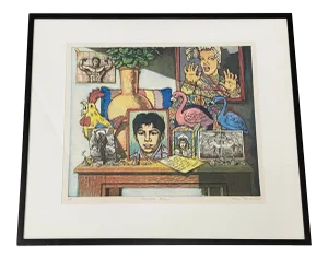 Xavier Viramontes "Chocolate Kisses" Studio Proof Pencil Signed Color Etching