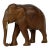 Vintage Hand-Carved Teak Elephant Sculpture, C. 1960s For Sale