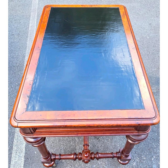 Antique 19th Century Victorian Library Table Desk For Sale - Image 4 of 13