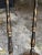 Vintage Black Lacquer Gold Chinoiserie Wood Floor Lamps a Pair For Sale In Chicago - Image 6 of 8