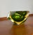 Vintage Mandruzzato Murano Green & Amber Sommerso Faceted Glass Ashtray For Sale - Image 10 of 10