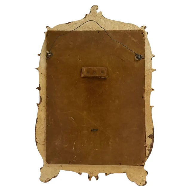 Hollywood Regency Serge Roche Style Palm Leaf Wall Mirror, Sculptural Foliate For Sale - Image 11 of 11