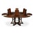 Transitional Round Jupe Dining Table, Large – Warm Brown Oak For Sale - Image 4 of 12