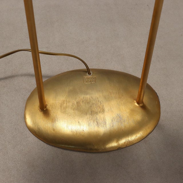 Metal Gilded Bronze Sculpture Lamp For Sale - Image 7 of 9