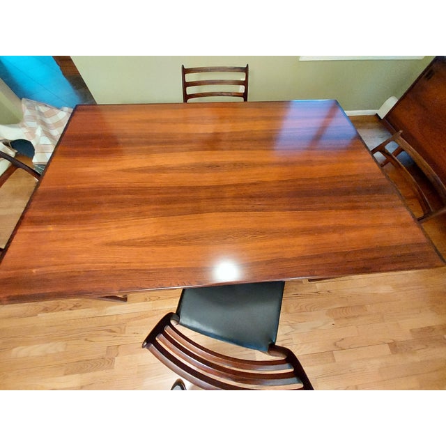 Wood 1970s Danish Mid-Century Modern Solid Rosewood Moller Refectory Dinning Table For Sale - Image 7 of 7