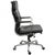 Charles Eames EA-219 office chair upholstered in black leather, and with upholstered armrests. The chair is from 1989 and...