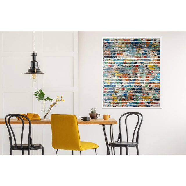 Contemporary Currents #13-01 by Brad Ellis, Art Print in White Frame, Medium For Sale - Image 3 of 4