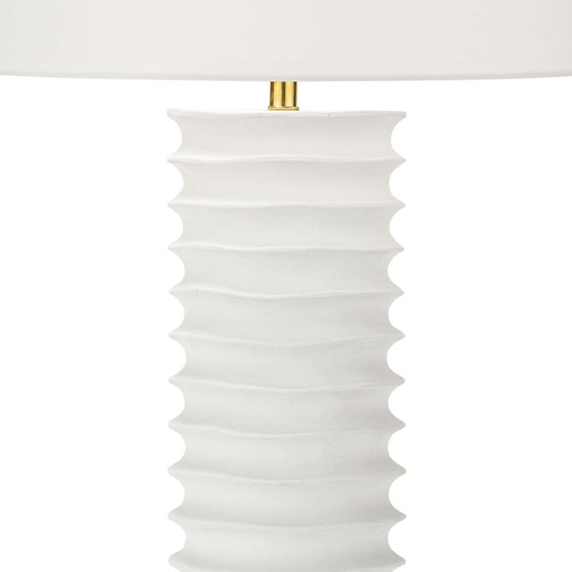 Regina Andrew Nabu Metal Column Table Lamp (White) For Sale - Image 4 of 5