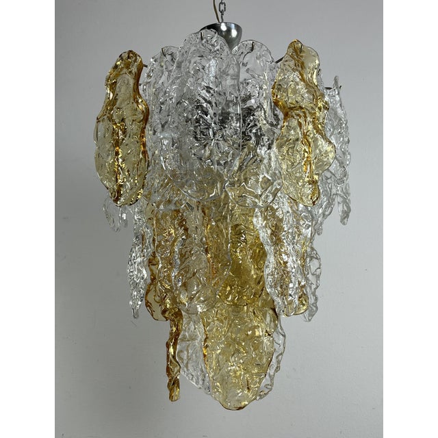 Large Mid-Century 9-Light Murano Glass Chandelier, 1970s For Sale - Image 11 of 18