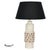 Mid-Century Modern 1950s Tall Aldo Londi for Bitossi Off White Pottery Table Lamp With Orange & Black For Sale - Image 3 of 13