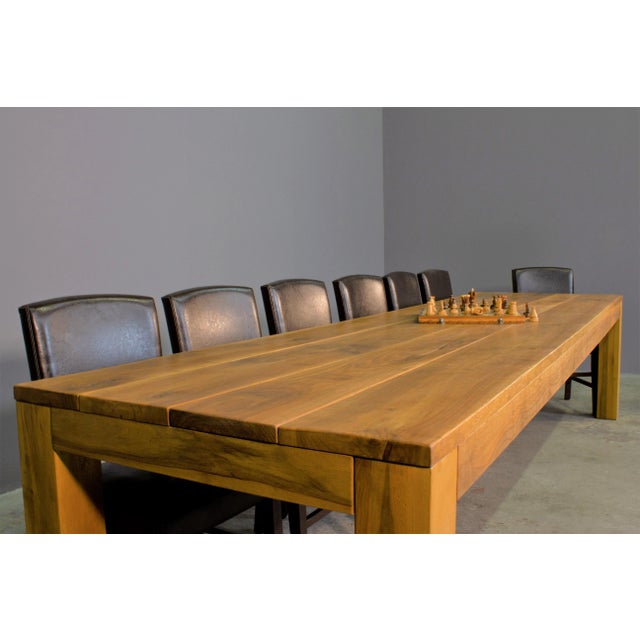 Brown Craft Table in Walnut For Sale - Image 8 of 13