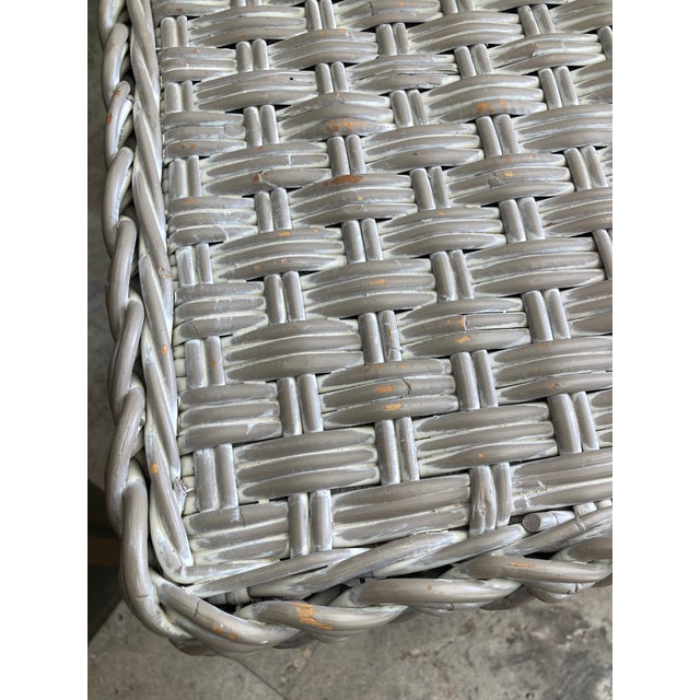 Bielecky Brothers Rattan Double Dresser With White Wahsed Finish For Sale - Image 10 of 12