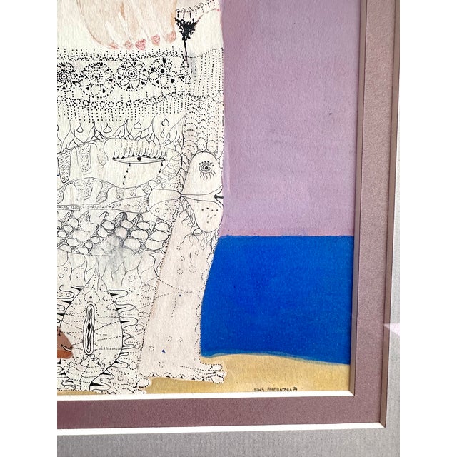 Peter Buch Attributed 1974 Formentera Original Mixed Media Figurative Art For Sale - Image 16 of 16