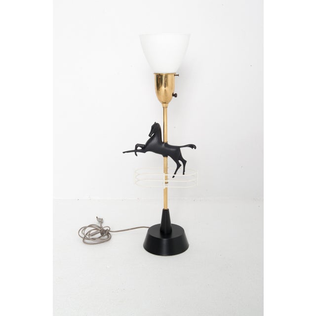 Mid Century Modern Horse Lamp For Sale In New York - Image 6 of 12