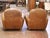 Pair of Early 20th Century French Patinated Leather Club Chairs With Nailhead Trim For Sale - Image 11 of 12
