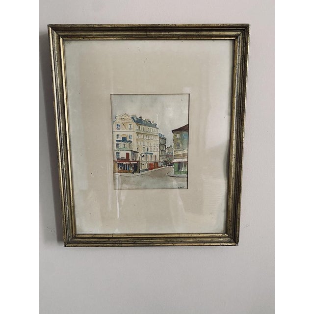 A. Paly, Parisian Street Scene with Berlin Bar, Watercolor, Framed For Sale - Image 14 of 17
