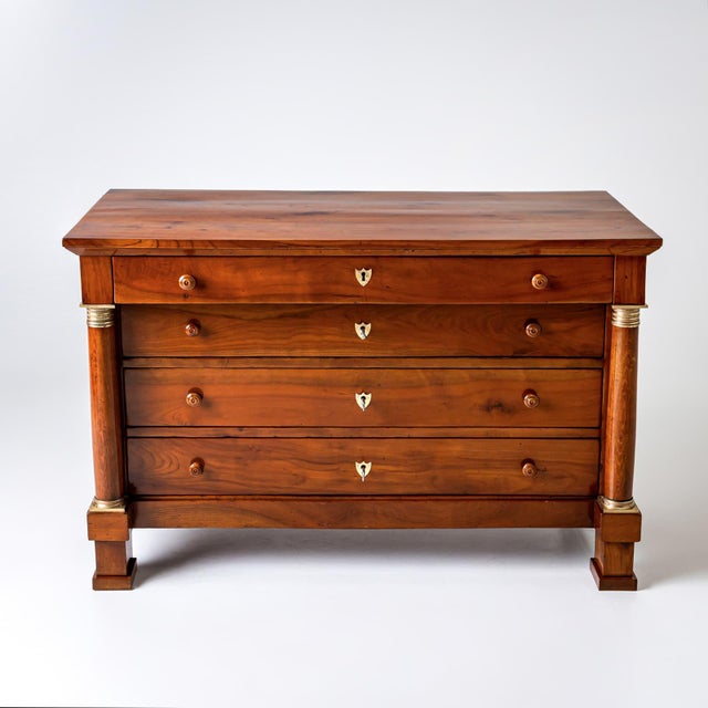 Empire Chest of Drawers with Columns, France, Early 19th Century For Sale - Image 12 of 12