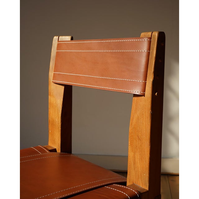 1970s S11 Chair in Whisky Leather by Pierre Chapo, 1960s For Sale - Image 5 of 10