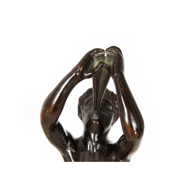 19th Century Fine Italian 19th Century Antique Sculpture of Faun Satyr With Double Flute For Sale - Image 5 of 17