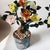 Pair of Vintage Gemstone & Cloisonné Enamel Bonsai Trees – Jade, Agate & Crystal Flowers For Sale - Image 4 of 9