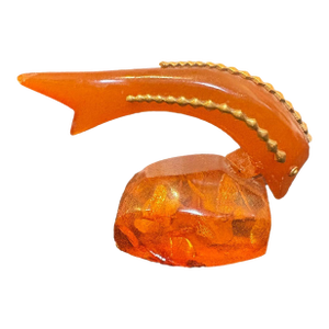 Mid 20th Century Amber Fin Figurine