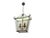 Mid-Century Modern Italian Faceted Glass and Brass Pendant Lantern in the style of G. Ulrich, 1940s For Sale - Image 11 of 11