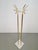 Gold Italian Carrara Marble and Brass Freestanding Coat Rack, 1960s For Sale - Image 8 of 8