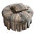 Custom Animal Print Tufted Skirted Ottoman Cocktail Table With Matching Pillow For Sale