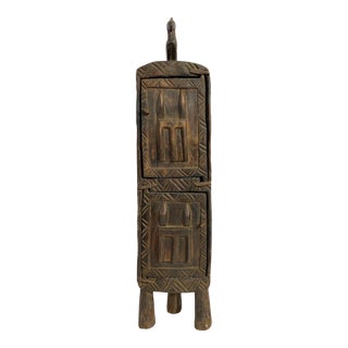Dogon Wooden Medicine / Tobacco Box Mali 17" H For Sale