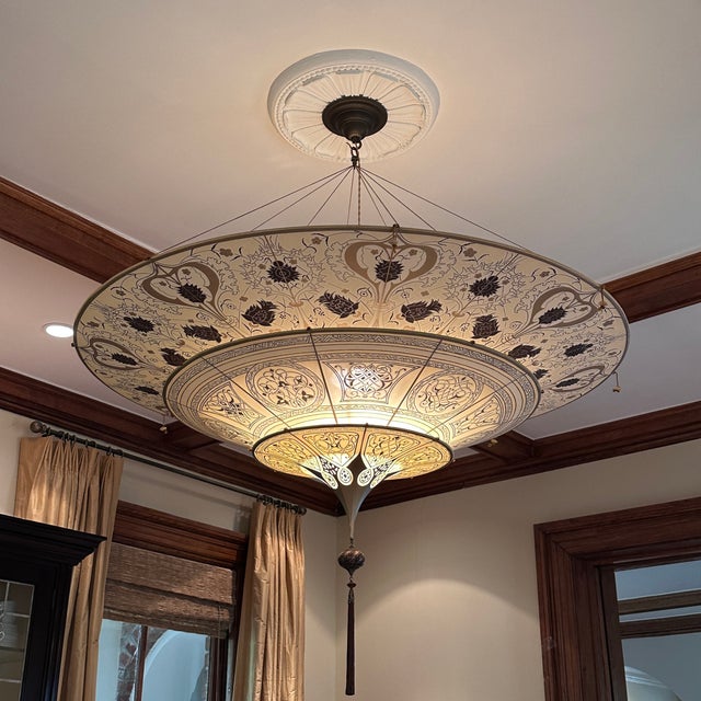 Fortuny Silk Scheherazade 3 Tier Silk Lamp For Sale - Image 10 of 11