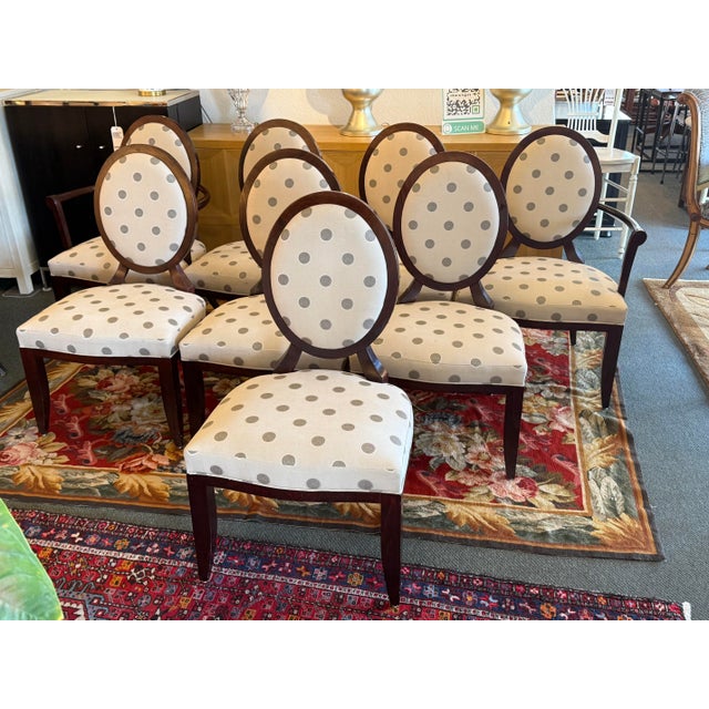 Baker Furniture Company Barbara Barry for Baker Furniture Dining Room Chairs, Set of Eight For Sale - Image 4 of 14