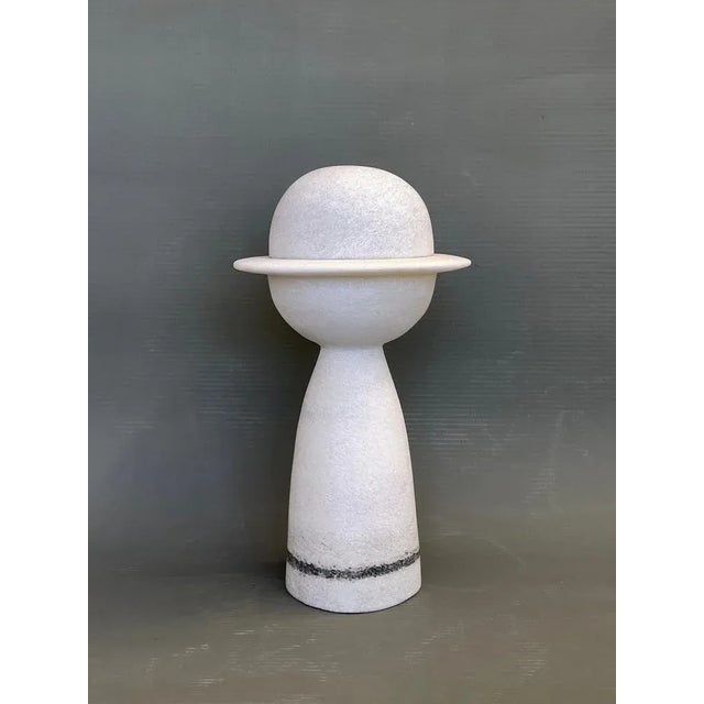 Hand carved marble vessel by Tom Von Kaenel Dimensions: D21 x H44 cm Materials: marble Tom von Kaenel, sculptor and...