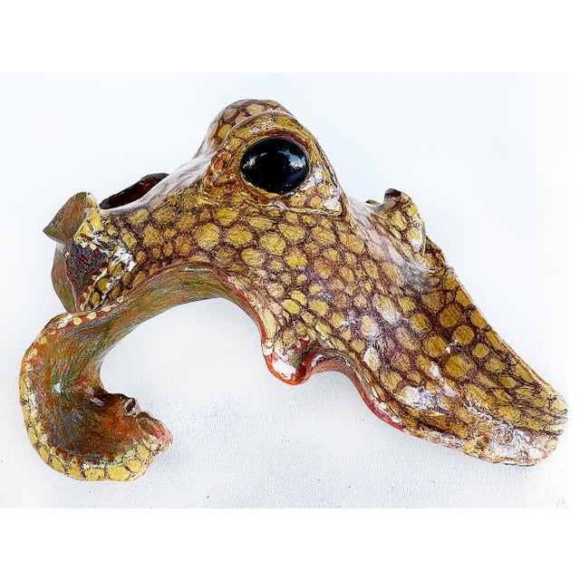 Vintage Artisan Ceramic Undulating Octopus Sculpture For Sale In Miami - Image 6 of 9