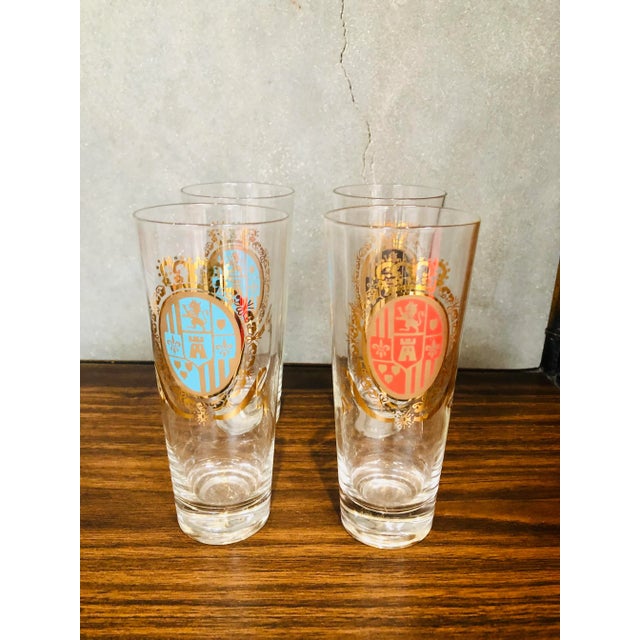 1960s Multi-Colored Mid-Century Modern Glasses- Set of 4 For Sale - Image 5 of 5