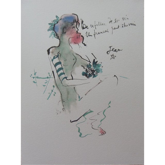 Jean Cocteau, Ephebe, Signed Lithograph For Sale