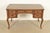 French Provincial Sligh Furniture French Provincial Louis XV Carved Fruitwood Leather Top Bureau Plat Desk, Circa 1960s For Sale - Image 3 of 12
