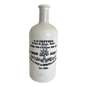 Antique French Apothecary Stoneware Bottle