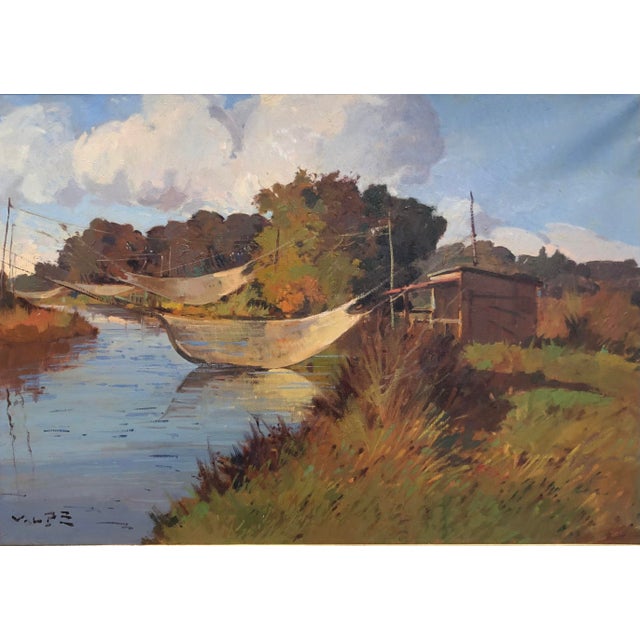 Angiolo Volpe, Livorno Retoni Sull Arnaccio, Oil on Canvas, Framed For Sale - Image 14 of 14