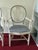 These armchairs were crafted in the so-called wheat pattern around 1840. They were later painted in cream/white with...